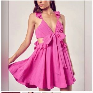 DO+BE Pink Cutout Ruffle Dress! | Size M